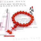 INPHIC-天然水晶 紅瑪瑙10mm圓珠佛頭手鏈 鴻運當頭 時尚簡約 唯美靚麗